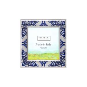 Beltrami Photo <b>Frame</b> <b>4x4</b> Silver Plated Enamel Design Made in Italy - Product Image 1