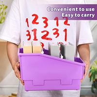 Boîte de rangement pour outils d'entrepôt, de bureau et d'école, lot de 6, boîte de rangement empilable, étagère en plastique, bac de rangement