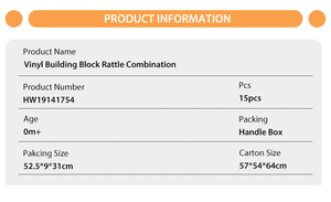 HW jouets bébé & tout-petit vinyle & plastique souple bain bloc de construction balles <span class=keywords><strong>hochet</strong></span> combinaison bain Silicone hochets ensembles de jouets - Product Image 6