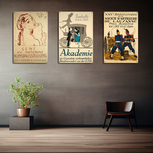 Panneau métallique personnalisé en gros Line Art Art mural de club <span class=keywords><strong>et</strong></span> de bureau différent signe <span class=keywords><strong>suisse</strong></span> drôle en fer blanc affiche murale vintage en métal - Product Image 2