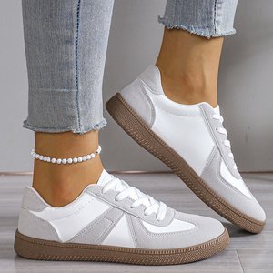 Nouvelles chaussures unisexes sportives et polyvalentes pour femmes, baskets blanches <span class=keywords><strong>de</strong></span> grande taille pour l'automne, chaussures plates décontractées et <span class=keywords><strong>tendance</strong></span> - Product Image 4