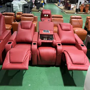 High Quality Electric Reclining Sofa Set Psychological Counseling Seats Cinema Leather Theater Sofa