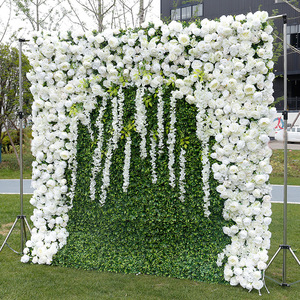 Simulación de <span class=keywords><strong>Eustoma</strong></span> <span class=keywords><strong>Grandiflorum</strong></span> Blanca, Fondo de Césped Verde, Flor Artificial para Pared, Decoración para Bodas y Fotografía - Product Image 2
