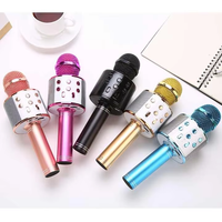 Microphone de karaoké avec lumières LED, karaoké portable avec haut-parleur pour enfants, adultes, karaoké à domicile, fête, machine de karaoké portable, microphone