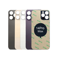 Couvercle arrière en verre à grand trou pour iPhone 13 Pro Max 12 Mini 14 Plus 15 XS max 11 panneau couvercle de batterie boîtier OEM caméra verre arrière