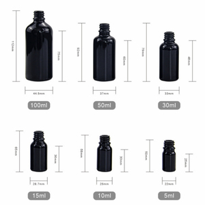 Nuevas llegadas Botella cuentagotas de aceite esencial de vidrio negro de 30ml Botellas vacías de aceite esencial con pipeta de vidrio - Product Image 6