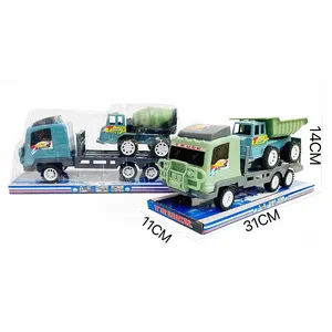 High-quality inertial sliding engineering trailer children's indoor and outdoor two optional plastic gift educational toys