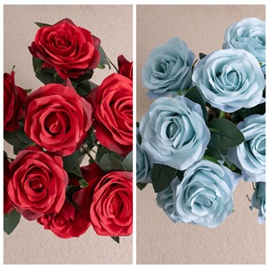 ช่อดอกกุหลาบประดิษฐ์ CallaFloral 10 ดอก สีพีช งานแฮนด์เมด สำหรับตกแต่งงานแต่งงานและบ้าน - Product Image 3