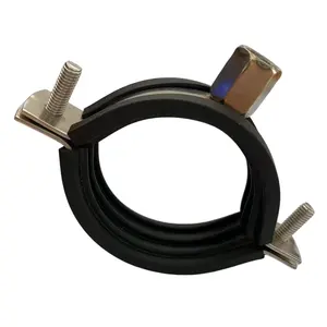 High torque heavy duty stainless steel clamps with EPDM rubber cushion