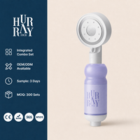 Pommeau de Douche Filtrant Parfum Lavande Rêve, Filtre Vitamine C, Distributeur en Gros, Ensemble Intégré Cinq Modes pour Salle de Bain