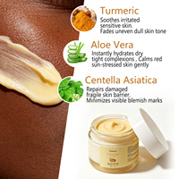 Crème pour le visage à la curcumine, à l'acide hyaluronique et à la vitamine C avec logo personnalisé, soin naturel de la peau, blanchissant, hydratant, centella asiatica, aloe vera