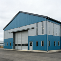 Edificio con Estructura de Acero Ignífuga, Almacén/Taller con Estructura de Acero Resistente al Fuego, Panel Sándwich