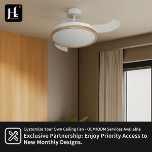 Ventilateur de plafond intelligent invisible de 42 pouces avec commande par application, lumière RGB à intensité variable, moderne et rétractable - Product Image 6