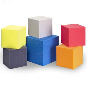 Cubos de espuma <span class=keywords><strong>gigantes</strong></span> de gran tamaño rojos personalizados de 12 pulgadas, esponja cuadrada de PU EVA borrable impresa para fosa de espuma - Product Image 4