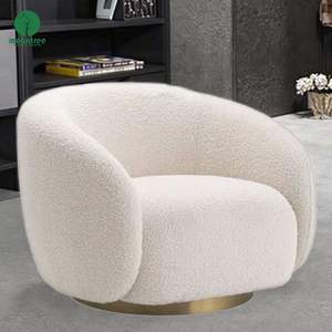 Moontree pequeño Teddy Boucle Lounge ocio Relax Accent brazo silla tapizado moderno lujo individual sofá sala de estar sillón - Product Image 3