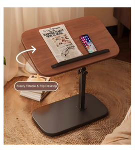 Scrivania per Laptop in Legno Moderna Regolabile in Altezza e Ribaltabile, per Uso sul Comodino o Divano, Perfetta Anche Come Tavolino Laterale o Tavolino da Caffè - Product Image 2