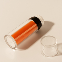 Nouvelle conception de flacon cosmétique en plastique de 30 ml, trois tubes, trois compartiments, flacon sans air sous vide, flacon à pression pour lotion, essence, flacon sous vide AS, PPWR