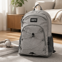 Sac à dos vintage Oxford imperméable personnalisé avec logo, fermeture éclair, 15,6 pouces, unisexe, capacité 20-39L, pour l'école et l'université