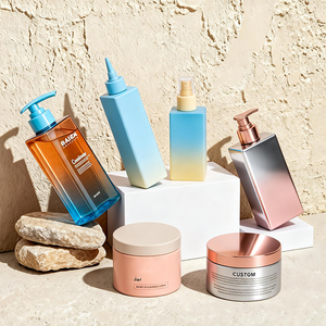 Ensemble d'emballages cosmétiques écologiques de luxe personnalisés en plastique, flacons et pots vides pour soins de la peau, 60 ml, 150 ml, 250 g, 300 ml, 400 ml - Product Image 3