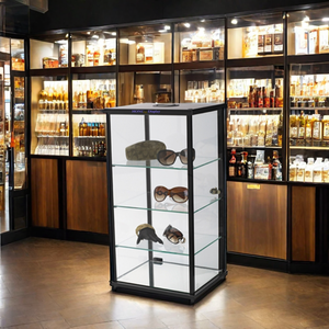 Nhà Máy bán hàng trực tiếp quần áo Kính mát sản phẩm cửa hàng trang trí bán lẻ tủ trưng bày với ánh sáng LED có thể khóa hiển thị <span class=keywords><strong>Showcase</strong></span> - Product Image 5