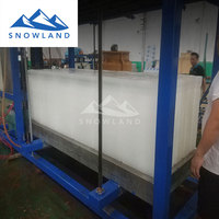 Machine à glace industrielle à refroidissement direct de 3 tonnes avec dégivrage automatique, télécommande, économie d'énergie, options intelligentes de 50 kg