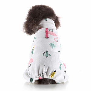 Lovely Flamingo Cute Dog Pijamas Algodón suave y poliéster Verano Ecológico Ropa para perros Interior XS/<span class=keywords><strong>S</strong></span>/M/L/XL Tallas - Product Image 4