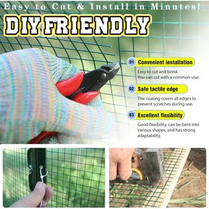 Vorlaxen Hardware Cloth 1/2in x 48in x 100ft Vinyl Coated Welded <b>Wire</b> <b>Mesh</b> for <b>Garden</b> Animal Coop Plant Support - Product Image 5