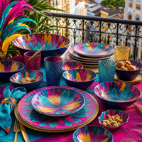 Service de vaisselle en mélamine, vaisselle personnalisée pour restaurant, hôtel, traiteur, buffet, cafétéria et usage domestique