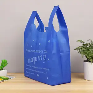 Custom made fashion design eco friendly grocery carry packaging foldable reusable nonwoven fabric shopping bag with logo