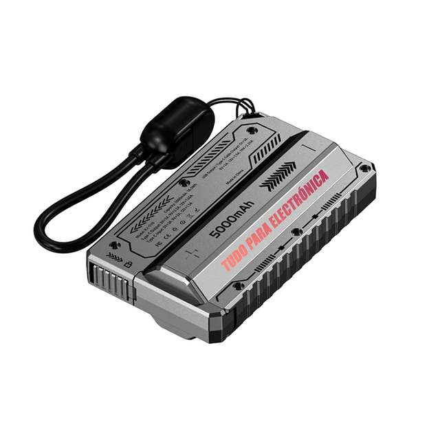 PB87-2 Trendy Cyberpunk 5000mAh Powerbank 22.5W PD Fast Charging Portable Battery with Replaceable Battery Core and Digital
