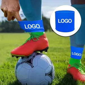Custom Logo 3 Sizes Soccer Shin Guards Strap Silicone Anti Slip Grip Tapes Shin Guard Straps For Men Women Adults Kids