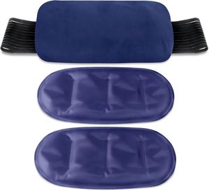 Ensemble de 3 enveloppes en gel chaud et froid réutilisables pour les douleurs articulaires et musculaires, ajustables pour le dos, les genoux, les épaules, les bras et les jambes - Product Image 1