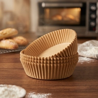Bol de cuisson jetable en papier sulfurisé en pâte de bois vierge, résistant à la chaleur 230°C, enduit de silicone, pour pain, biscuits et gelée
