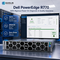 Serveur en rack Dell PowerEdge R770 Enterprise 2U, double processeur Intel évolutif, alimentation redondante, hébergement IDC, serveur de base de données Web