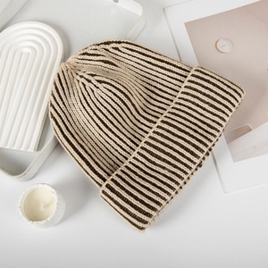 Korean Style Cross-Border Autumn <b>Winter</b> <b>Hat</b> Versatile Cuffed Cold Beanies for Men and Women Warm Knitted <b>Hat</b> - Product Image 2