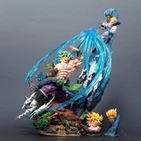 Set de 7 Figuras de Anime de ABS de Doble Cabeza para Montar, con Cloud Broly y Uginata, Exhibición Elegante, para Mayores de 14 Años