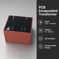 Transformador encapsulado para PCB de 15V 230V, de 1.5W a 60W, transformador de potencia de baja frecuencia con salida de 6V-24VAC para montaje en PCB