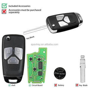 Llave Remota Universal Plegable Xhorse XKAU01EN con Cable para AUDI Tipo 3 Botones - Product Image 3