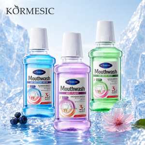 KORMESIC 250ml Enjuague Bucal 3 en 1 para el Cuidado Bucal, Alivio del <span class=keywords><strong>Mal</strong></span> <span class=keywords><strong>Aliento</strong></span>, Anti-Placa, Antibacteriano, Antiinflamatorio, con Logotipo Personalizado del Fabricante - Product Image 1