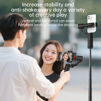 Nouveau stabilisateur professionnel à 2 axes pour selfie stick avec suivi automatique IA, rotation à 360° et télécommande détachable pour vlogueurs