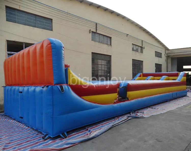 3 lane inflatable bungee run basketball shooting game commercial inflatable Adult Competitive Challenge Race Interactive