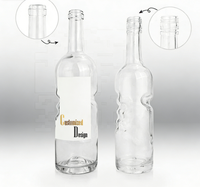 Bouteilles en verre cristal transparent en forme d'ange avec bouchon en liège, modèle 03101, couleur et logo personnalisés, pour vin, vodka, brandy - Vente en gros usine