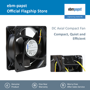 Ebmpapst 4184N/2X 119*119*38มม. 12038 24VDC 4.9วัตต์0.20A 3200รอบต่อนาทีแกนพัดลมระบายความร้อน DC ไฟฟ้า ODM - Product Image 2