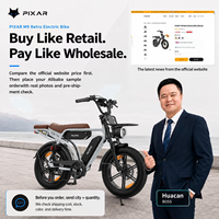 Vélo électrique M9 Scrambler 250W 48V 35Ah certifié CE, double batterie, autonomie de 130 km, 7 vitesses, freins à disque hydrauliques, vélo électrique