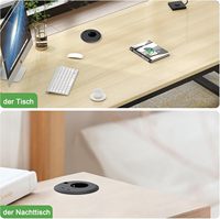 LEGA Soket Daya Meja USB Retractable Terintegrasi ABS 2 Port USB-C Hemat Ruang Lubang 80mm Kabel 2m untuk Meja Dapur IP54