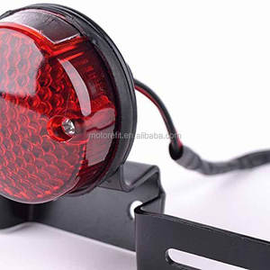 Motorefit мотоциклетный круглый задний стоп-сигнал для указателя поворота 12 в задний фонарь универсальные Красные линзы - Product Image 6