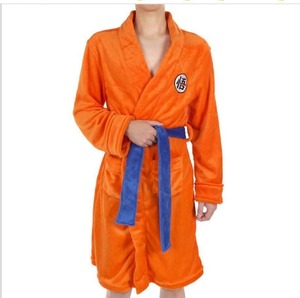 Accappatoio da <span class=keywords><strong>Uomo</strong></span> Ball Z Goku, Vestaglia Anime Cosplay in Morbido Flanella, Pigiama Lungo, Abbigliamento da Casa, Vendita all'Ingrosso in Arancione per Feste - Product Image 4