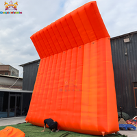 Barrière insonorisée gonflable en PVC bleu durable, taille personnalisée, imperméable, pour chantier extérieur, bruit, sports et divertissements
