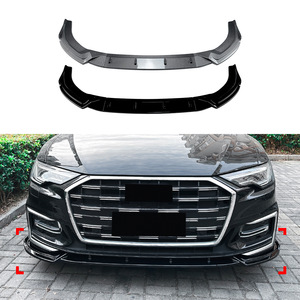 Amp-Z Front Bumper Lip Splitter Carbon Fiber Texture Matte Finish For Audi A6 C8 Sline 2018-2025 - Product Image 1