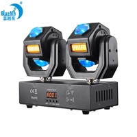 Projecteur à double tête mobile 100W DMX512, effet stroboscopique et faisceau pour scène DJ, lampe LED dorée scintillante 24x3W pour discothèque et soirée